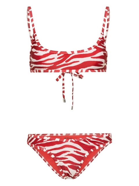 The Attico abstract-print bikini - Red - zdjęcie produktu nr 1