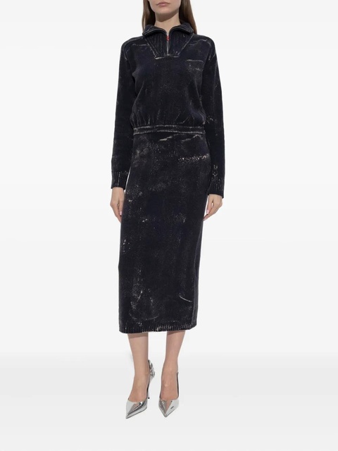 Diesel M-marcelle quarter-zip dress - Black - zdjęcie produktu nr 2