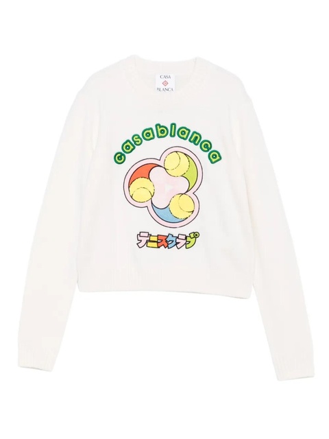 Casablanca Tennis Ball sweater - White - zdjęcie produktu nr 1