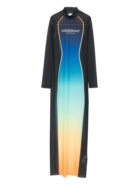 Casablanca gradient-effect maxi dress - Black - zdjęcie produktu nr 2