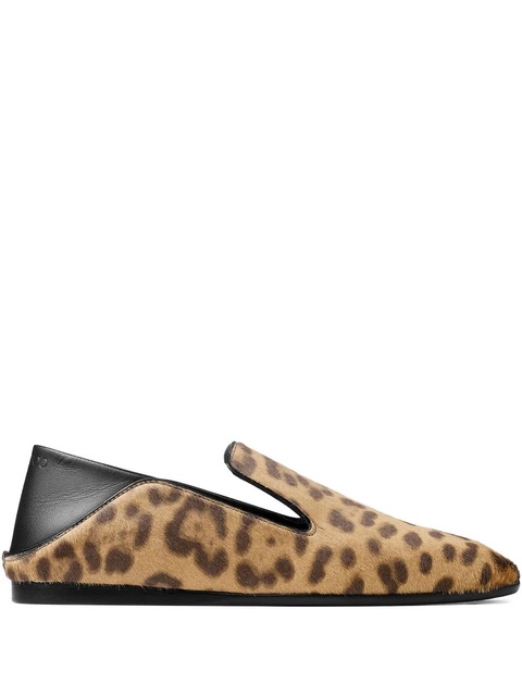 Jimmy Choo Eliot leopard-print slippers - Neutrals - zdjęcie produktu nr 1