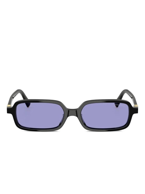 Miu Miu Eyewear logo-lettering sunglasses - Black - zdjęcie produktu nr 1