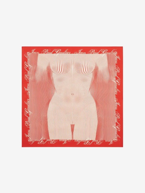 Jean Paul Gaultier pinstripe body morphing scarf - Red - zdjęcie produktu nr 1
