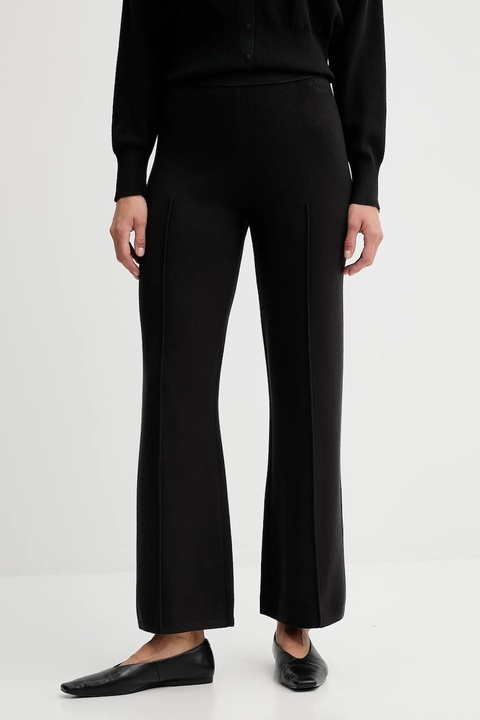 Calvin Klein spodnie damskie kolor czarny proste high waist LV044D368G - zdjęcie produktu nr 1