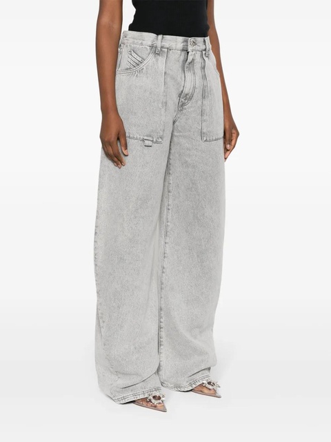 The Attico Effie high-waist wide-leg jeans - Grey - zdjęcie produktu nr 2