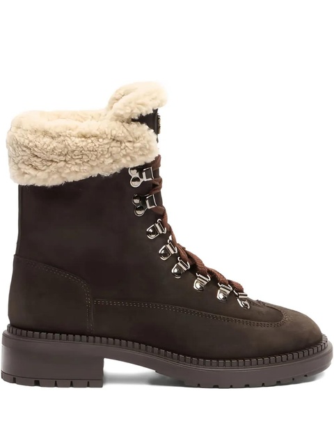Casadei lace-up shearling boots - Brown - zdjęcie produktu nr 1