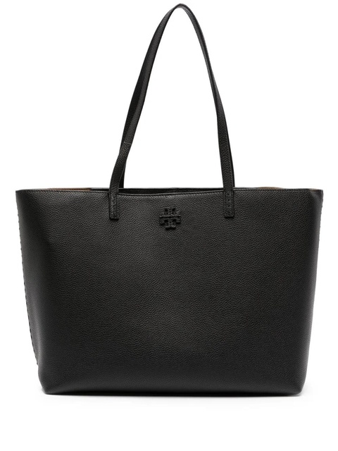 Tory Burch McGraw leather tote bag - Black - zdjęcie produktu nr 1
