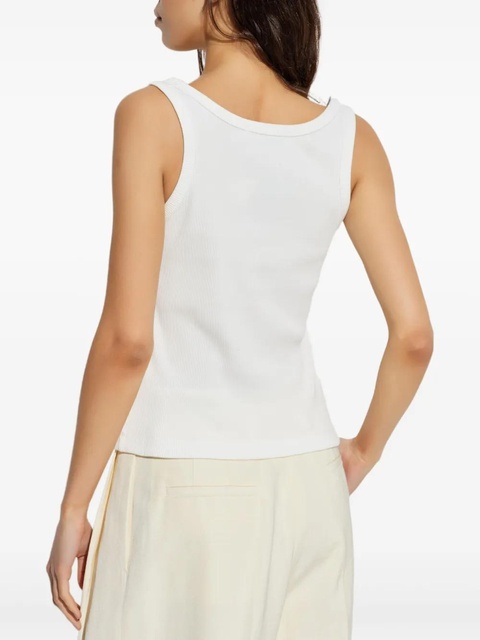Tory Burch logo-patch tank top - White - zdjęcie produktu nr 2