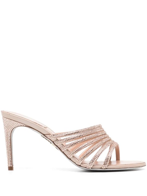 René Caovilla 80mm crystal-embellished sandals - Pink - zdjęcie produktu nr 1