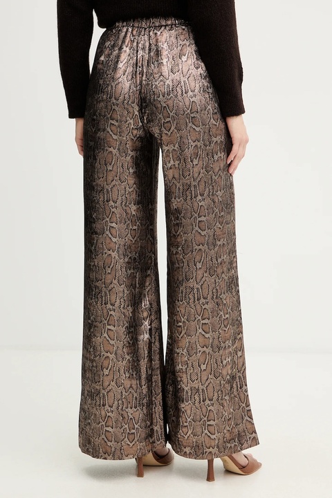 Morgan spodnie damskie kolor brązowy szerokie high waist PJENG.F - zdjęcie produktu nr 2