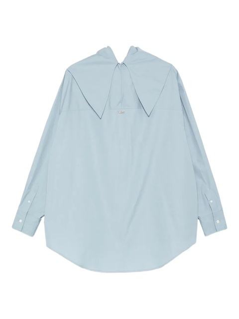 AMI Paris large-collar cotton shirt - Blue - zdjęcie produktu nr 2