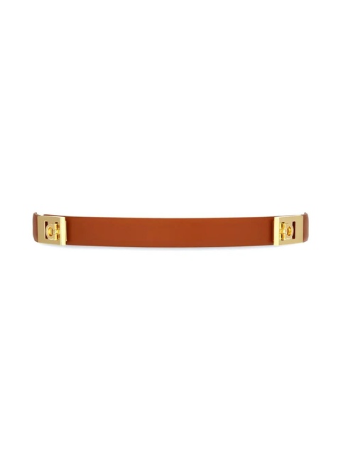 Ferragamo adjustable Hug leather belt - Brown - zdjęcie produktu nr 1