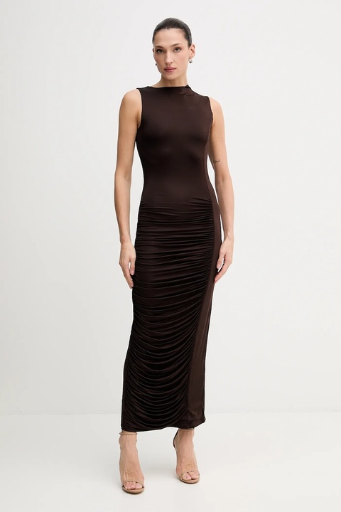 Rotate sukienka kolor brązowy maxi dopasowana 1149652910 - zdjęcie produktu nr 1