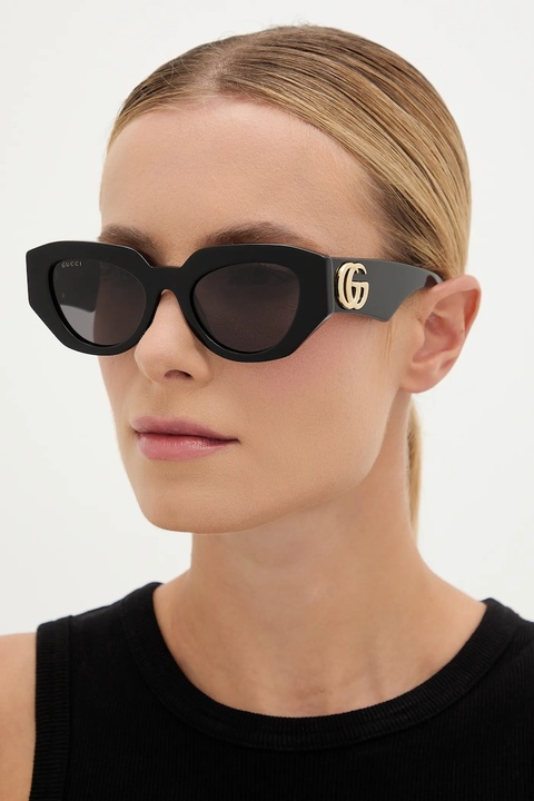 Gucci okulary przeciwsłoneczne damskie kolor czarny GG1421S - zdjęcie produktu nr 1
