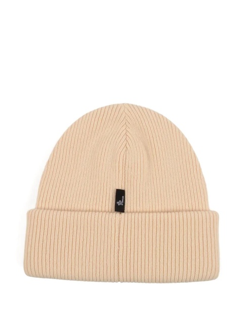 Moncler Grenoble ribbed logo-patch beanie hats - Neutrals - zdjęcie produktu nr 2