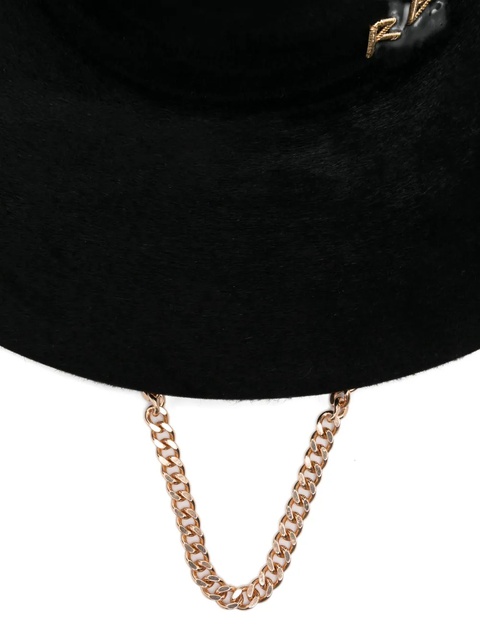 Ruslan Baginskiy felt-finish fedora - Black - zdjęcie produktu nr 2
