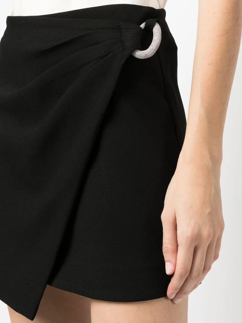 Simkhai crystal-embellished asymmetric miniskirt - Black - zdjęcie produktu nr 2