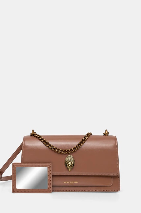 Kurt Geiger London torebka skórzana SHOREDITCH kolor brązowy 4998424319 - zdjęcie produktu nr 1