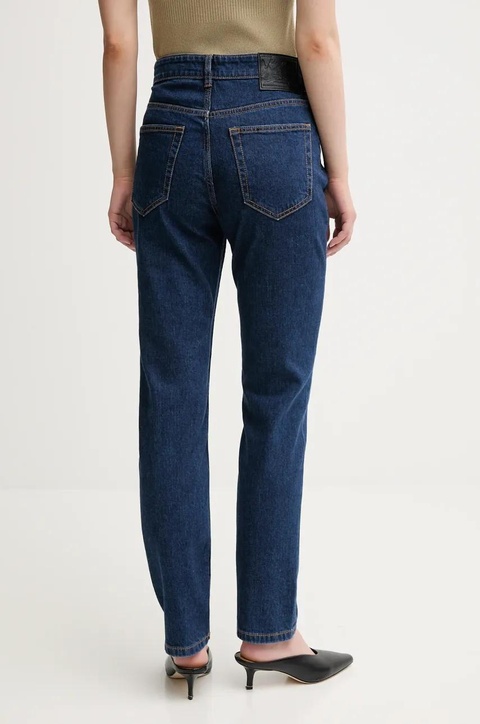 Sisley jeansy damskie kolor granatowy 4MCPLE046 - zdjęcie produktu nr 2