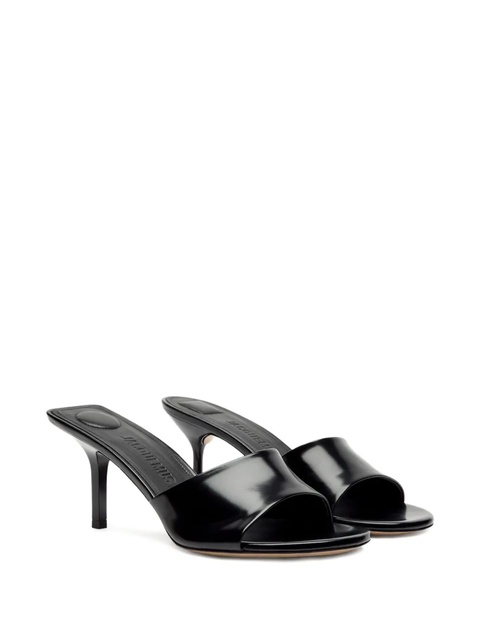 Jacquemus 70mm leather open-toe mules - Black - zdjęcie produktu nr 2
