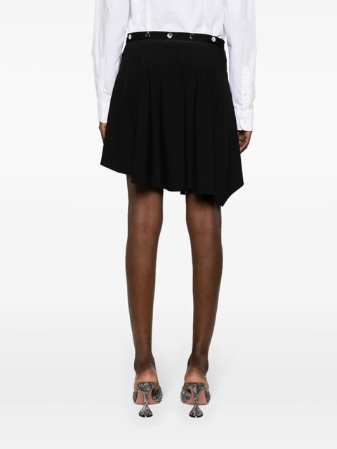 The Attico button-embellished asymmetric miniskirt - Black - zdjęcie produktu nr 2