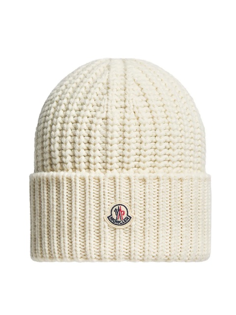Moncler logo-patch beanie - White - zdjęcie produktu nr 2