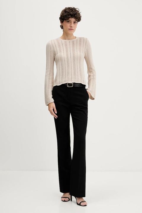 Sisley sweter bawełniany damski kolor beżowy lekki 1494M106O - zdjęcie produktu nr 2