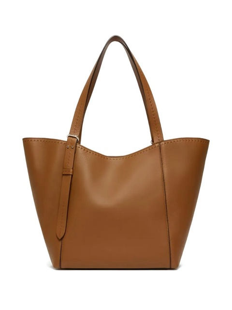 Max Mara large leather tote bag - Brown - zdjęcie produktu nr 1