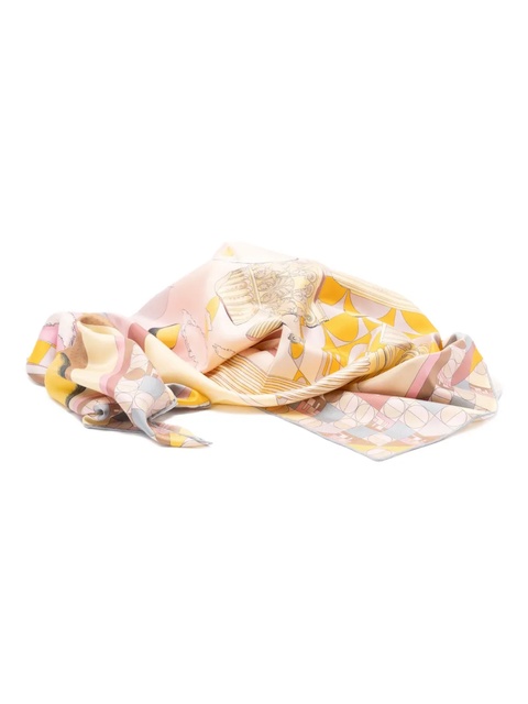 FENDI Moonlight Echoes geometric-print silk scarf - Pink - zdjęcie produktu nr 1