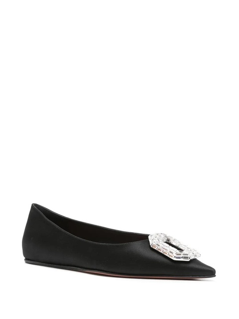 Amina Muaddi Camelia ballet flats - Black - zdjęcie produktu nr 2
