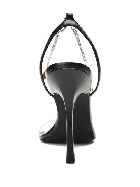 Alexander Wang 105mm Ariana chain-embellished heeled sandals - Black - zdjęcie produktu nr 2