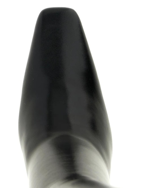 Saint Laurent 75mm Jill pointed logo heel boots - Black - zdjęcie produktu nr 2