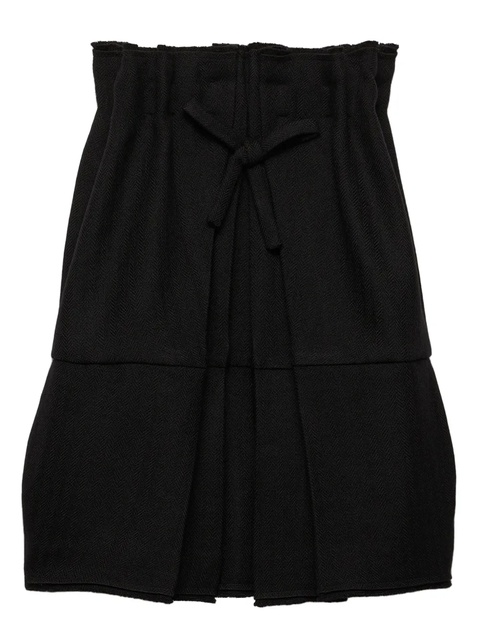 Prada bow-detailed pleated dress - Black - zdjęcie produktu nr 1