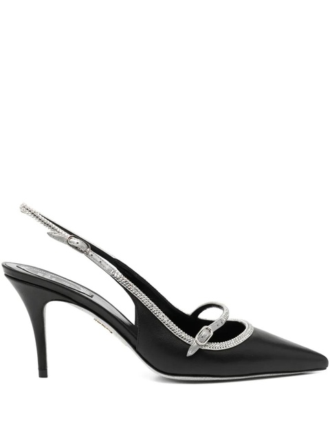 René Caovilla 80mm crystal-embellished pumps - Black - zdjęcie produktu nr 1
