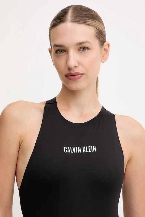 Calvin Klein Performance kombinezon treningowy kolor czarny z dekoltem okrągłym LVGWF5K110 - zdjęcie produktu nr 2