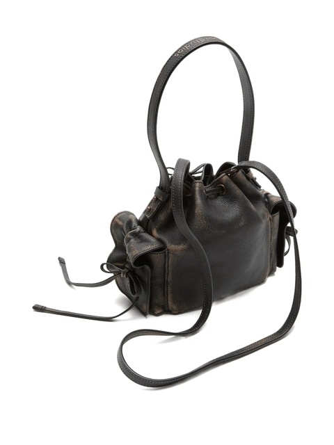 Acne Studios leather drawstring mini bag - Brown - zdjęcie produktu nr 2