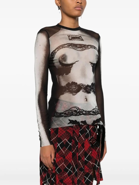 Jean Paul Gaultier graphic-print T-shirt - Black - zdjęcie produktu nr 2