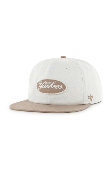 47 brand czapka z daszkiem bawełniana MLB New York Yankees kolor biały B-FDLRL17CNP-SSB - zdjęcie produktu nr 1