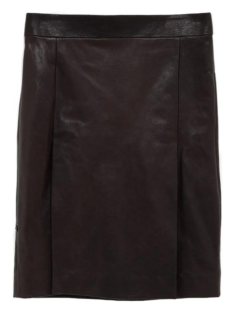 Ferragamo leather mini skirt - Brown - zdjęcie produktu nr 1