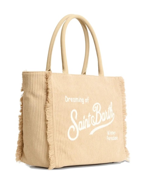 MC2 Saint Barth corduroy fringed vanity bag - Neutrals - zdjęcie produktu nr 2