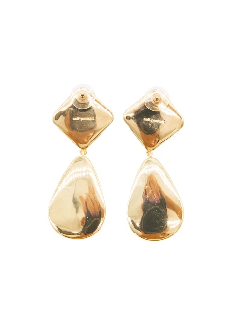 Self-Portrait teardrop earrings - Black - zdjęcie produktu nr 1