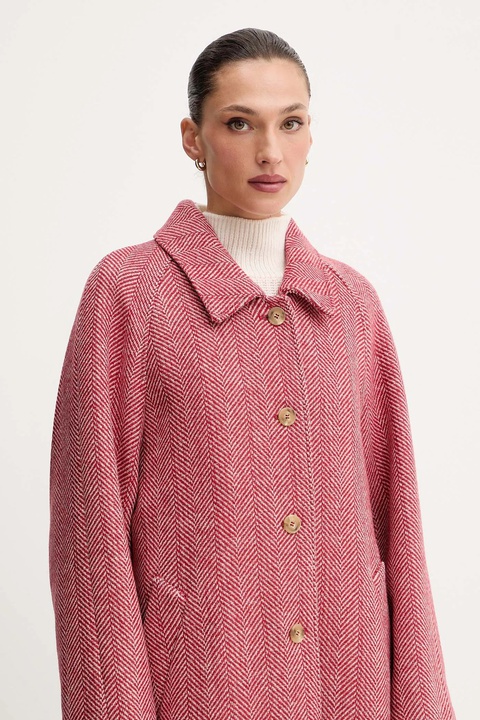 Weekend Max Mara płaszcz UGOLA kolor czerwony 2525016016600 - zdjęcie produktu nr 2