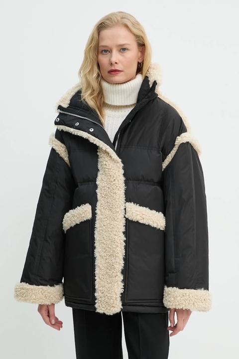 Stand Studio kurtka puchowa Dorothy Coat damska kolor czarny przejściowa oversize 62033-8657 - zdjęcie produktu nr 1