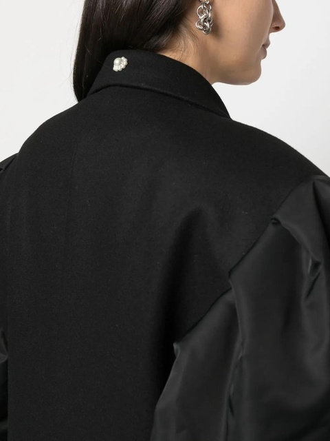 Simone Rocha double-breasted wool-blend coat - Black - zdjęcie produktu nr 2
