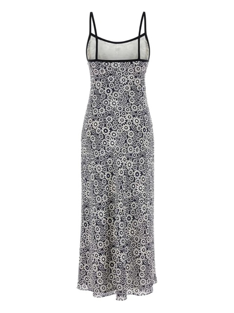 Miu Miu floral-print silk dre - Blue - zdjęcie produktu nr 2