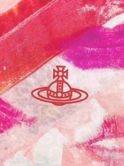 Vivienne Westwood Union Jack Kiss square scarf - Pink - zdjęcie produktu nr 2