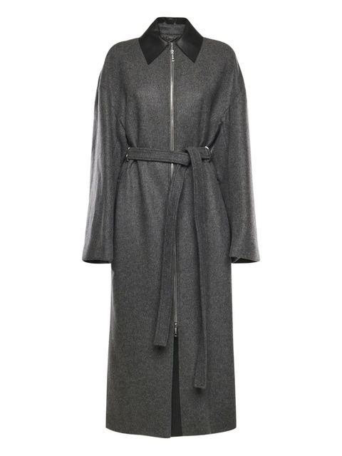 Sportmax belted zip coat - Grey - zdjęcie produktu nr 2