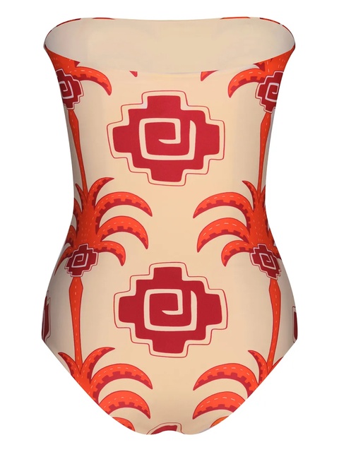 Johanna Ortiz Alta Mar palm-tree swimsuit - Neutrals - zdjęcie produktu nr 1