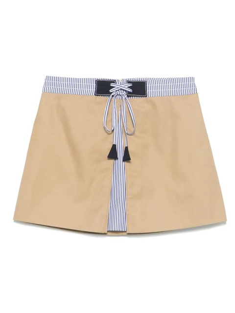 SANDRO pleat-detail mini skirt - Neutrals - zdjęcie produktu nr 1