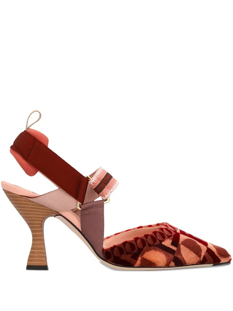 FENDI 85mm Colibri slingback pumps - Red - zdjęcie produktu nr 1